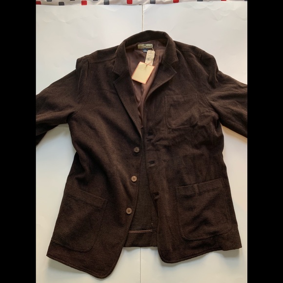 Tommy Bahama Other - Tommy Bahama Brown Coat NWT XL Cotton/Wool